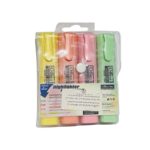 Pochette de 4 surligneurs couleurs pastel Office Line